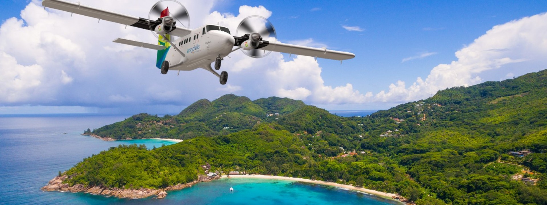 Voli panoramici Air Seychelles verso il nulla intorno a Mahé